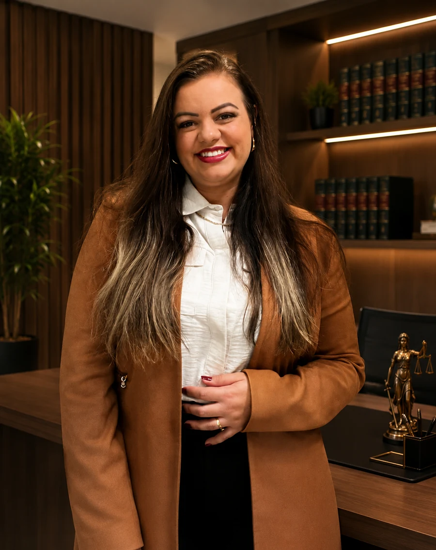 Advogada Nathália Ortega no escritório